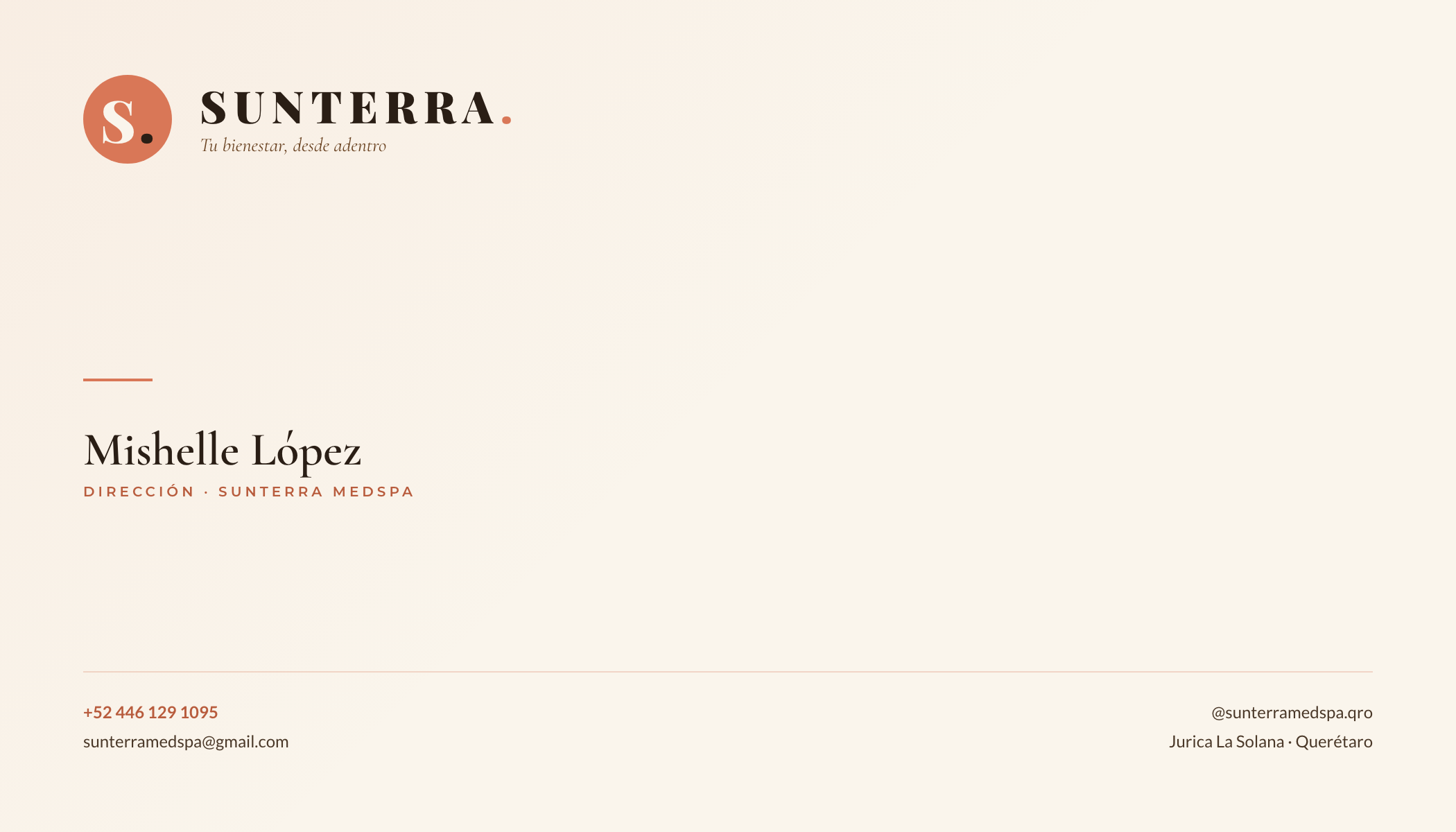 Tarjeta presentación frente